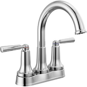 Delta Faucet Saylor Gold Bathroom Faucet, Bathroom Sink Faucet, Centerset Bathroom Faucet for Bathroom Sink, Diamond Seal Technology, Metal Drain Assembly, Champagne Bronze 2535-CZMPU-DST