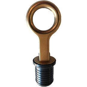 MarineNow Brass Snap-Handle Locking Drain Plug 1" Diameter Choose Pack Size (1-Pack)