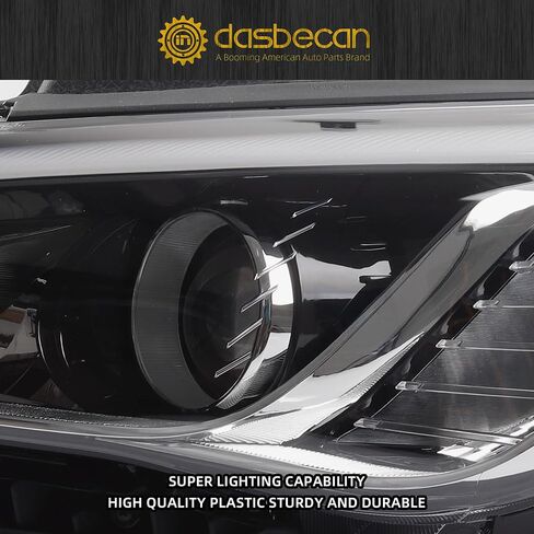 Dasbecan Halogen Headlight Compatible With Hyundai Sonata 2015 2016 2017 Right Passenger Side Headlamp Assembly Replaces# 92102-C2000 92102C2000 HY2503183 Without Bulbs in Saudi Arabia