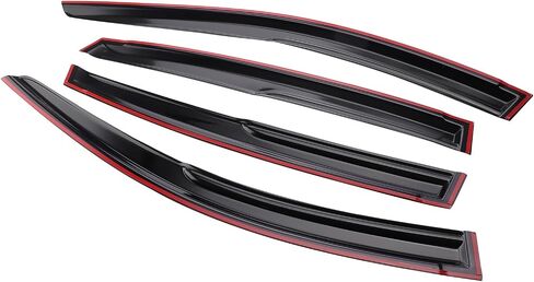 MotorFansClub 4PCS Window Visor Vent Fit for Subaru Crosstrek Impreza Hatchback 2017 2018 2019 2020 2021 2022 2023 Window Deflectors Sun Rain Guard All Black Color in Saudi Arabia