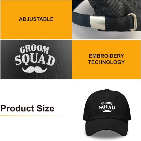 Party Gifts & Beyond Groomsman Baseball Hat 7 packs Groomsmen Gifts Trucker Hats Team Groom Men's Hat for Bachelor Party (Groom Squad) in Saudi Arabia