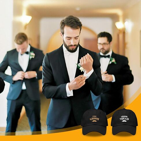 Party Gifts & Beyond Groomsman Baseball Hat 7 packs Groomsmen Gifts Trucker Hats Team Groom Men's Hat for Bachelor Party (Groom Squad) in Saudi Arabia