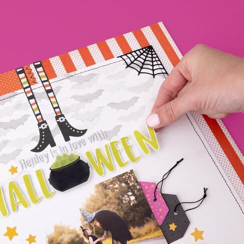 American Crafts Happy Halloween Ephemera Embellishments, 76 Piece, Decorate Crafts Supplies Spooky Haloween Cut Outs Embellishments for Crafting Haloween Embellishments Crafts in Kuwait