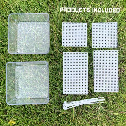 عبوة من قطعتين من خزان مياه السلطعون الناسك الشفاف مع سلالم التسلق، ومستلزمات حمام السلطعون الناسك، وإكسسوارات قفص خزان حوض السمك لخزان موئل السلطعون الصغير أو المتوسط in Kuwait