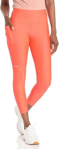 Under Armour Womens HeatGear Armour High Waisted Ankle No-Slip Leggings, (877) After Burn / / Black, Large in Saudi Arabia