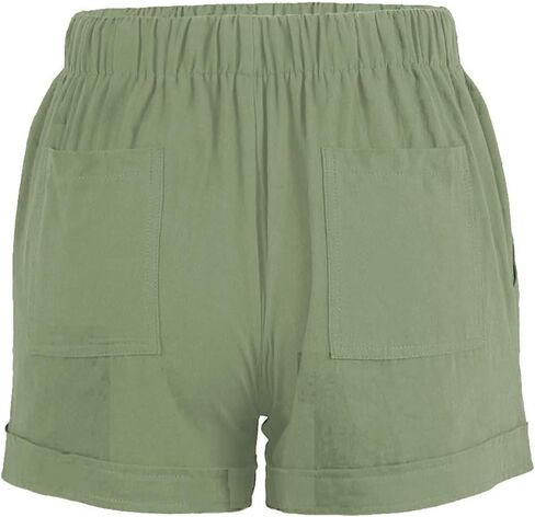 Bunanphy Womens Drawstring Casual Elastic Waist Loose Shorts with Pockets in Saudi Arabia