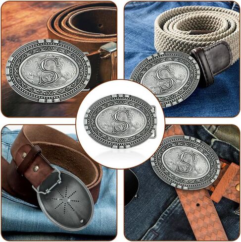 Superkred Belt Buckles Men Western Cowboy - Silver Belt Buckle Cool Cowboy Belt Buckle & Cowgirl Belt Buckle for Men Women in Saudi Arabia
