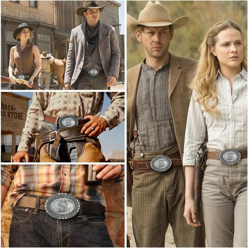 Superkred Belt Buckles Men Western Cowboy - Silver Belt Buckle Cool Cowboy Belt Buckle & Cowgirl Belt Buckle for Men Women in Saudi Arabia