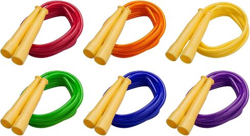 Champion Sports Licorice Jump Rope for Fitness, Assorted Colors - Speed Jump Ropes with Contoured Handles for Exercise, Cross Training, Boxing - Single Premium Skipping Rope for Kids, Adults in Saudi Arabia