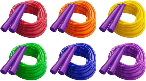 Champion Sports Licorice Jump Rope for Fitness, Assorted Colors - Speed Jump Ropes with Contoured Handles for Exercise, Cross Training, Boxing - Single Premium Skipping Rope for Kids, Adults in Saudi Arabia