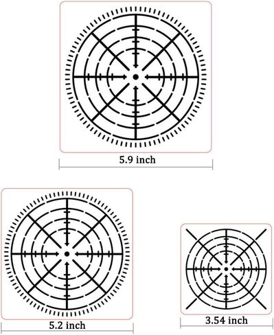 12 قطعة من استنسل ماندالا للرسم على الخشب، قالب استنسل منقط ماندالا قابل لإعادة الاستخدام 4/8/12/16 قطعة من استنسل الطلاء DIY من البلاستيك والورق والنسيج المعدني والحجر والجدران والصخور in Kuwait