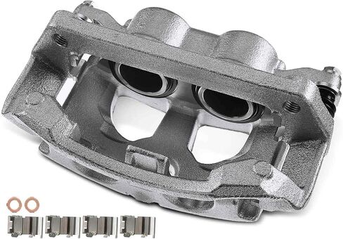 مجموعة فرجار قرص الفرامل الممتازة مع دعامة متوافقة مع موديلات مختارة من Ford - F-350 Super Duty 2013-2019 6.2L/6.7L، F-450 Super Duty 2013-2016 6.7L/6.8L - جانب السائق الأيسر الخلفي in Kuwait