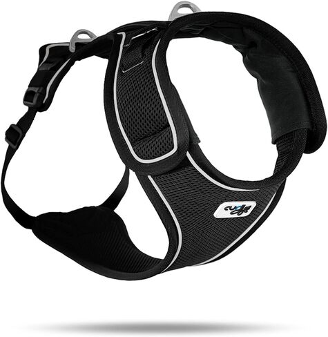 Curli Belka Harness Custom-Fit Big Dog Harness Dog Harness Adjustable Choke-Free Reflective Vest for Large Dogs Black L in Saudi Arabia
