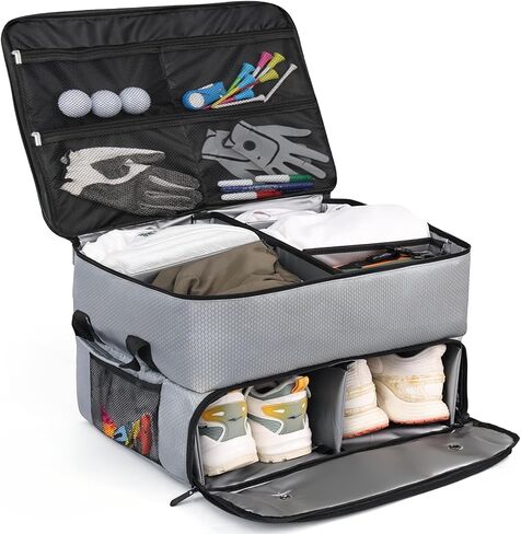 Golf Accessories for men, Golf Gifts for men，Golf Trunk Organizer - Waterproof & Durable - Fits 12 Size Shoes, T-Shirts, Gloves, Balls, and More - Ventilated Compartments in Saudi Arabia