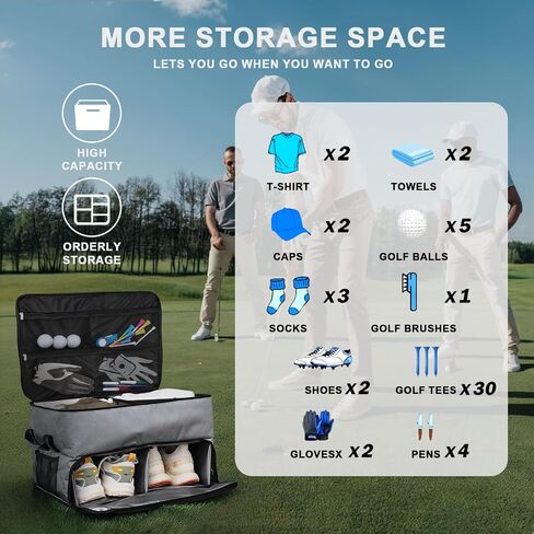 Golf Accessories for men, Golf Gifts for men，Golf Trunk Organizer - Waterproof & Durable - Fits 12 Size Shoes, T-Shirts, Gloves, Balls, and More - Ventilated Compartments in Saudi Arabia