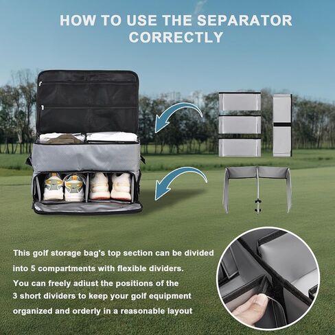 Golf Accessories for men, Golf Gifts for men，Golf Trunk Organizer - Waterproof & Durable - Fits 12 Size Shoes, T-Shirts, Gloves, Balls, and More - Ventilated Compartments in Saudi Arabia