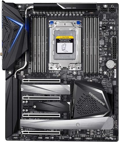 GIGABYTE TRX40 DESIGNARE (sTRX/AMD/TRX40/Direct 16+3 Phase VRM/Fins-Array Heatsink/Gen 4 AIC with 4 Extra M.2/ XL-ATX/Motherboard) in Saudi Arabia