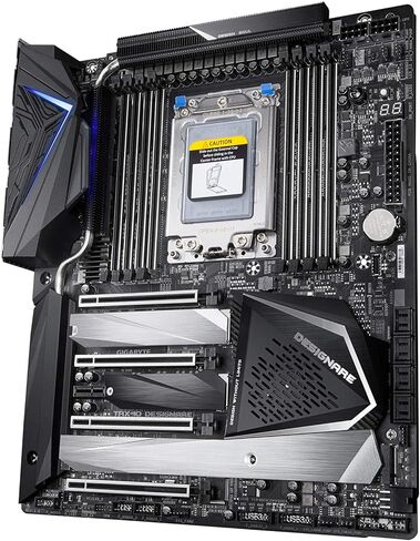 GIGABYTE TRX40 DESIGNARE (sTRX/AMD/TRX40/Direct 16+3 Phase VRM/Fins-Array Heatsink/Gen 4 AIC with 4 Extra M.2/ XL-ATX/Motherboard) in Saudi Arabia