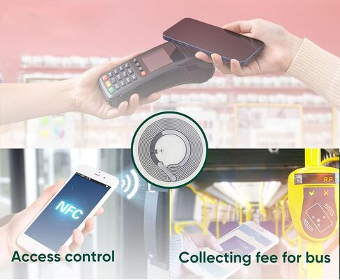 NFC NTAG213 Stickers/Tag/Adhesive Label RFID Tags with nxp213 Chip 180 Bytes Fast Read/Write/Lock Compatible with All NFC-Enabled Smartphones and Devices (30) in Saudi Arabia