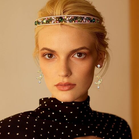 Silver Bow Earrings Ribbon Earring Sparkly Rhinestone Bow Earrings for Women Party Prom Jewelry for Girls in Saudi Arabia
