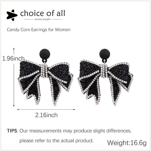 Silver Bow Earrings Ribbon Earring Sparkly Rhinestone Bow Earrings for Women Party Prom Jewelry for Girls in Saudi Arabia