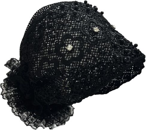 Sequins Turban Stretchy Headscarf Soft Lace Bonnet Beanie Cap Headwrap for Women in Saudi Arabia