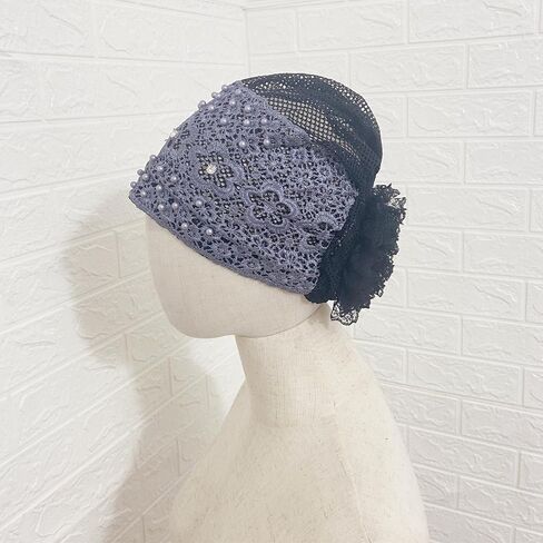Sequins Turban Stretchy Headscarf Soft Lace Bonnet Beanie Cap Headwrap for Women in Saudi Arabia