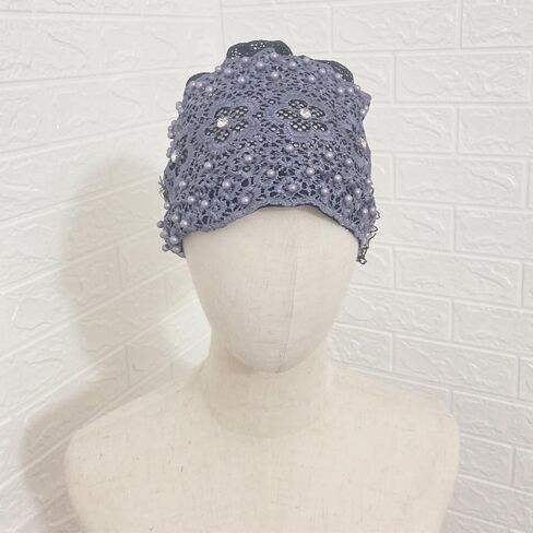 Sequins Turban Stretchy Headscarf Soft Lace Bonnet Beanie Cap Headwrap for Women in Saudi Arabia