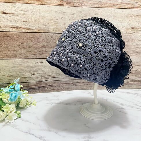 Sequins Turban Stretchy Headscarf Soft Lace Bonnet Beanie Cap Headwrap for Women in Saudi Arabia