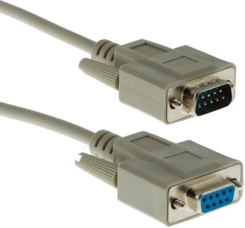 كابل تسلسلي DB9 9 Pin ذكر إلى أنثى، موسع المنفذ التسلسلي، هيكل درع من رقائق معدنية بطول 6 أقدام وسترة PVC، مباشرة من خلال الدبوس - Wty مدى الحياة in Saudi Arabia