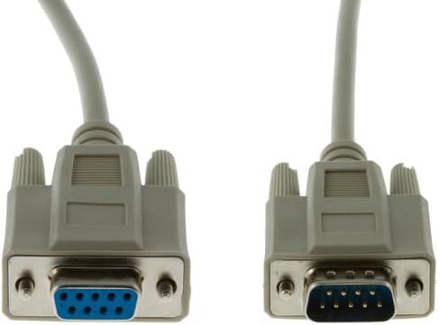 كابل تسلسلي DB9 9 Pin ذكر إلى أنثى، موسع المنفذ التسلسلي، هيكل درع من رقائق معدنية بطول 6 أقدام وسترة PVC، مباشرة من خلال الدبوس - Wty مدى الحياة in Saudi Arabia