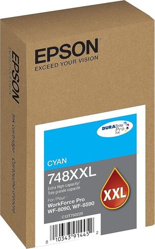 EPSON 748 DURABrite Pro Ink High Capacity Black Cartridge (T748XXL120) Works with WorkForce WF-6590, WF-8590, WF-6090, WF-8090 in Saudi Arabia