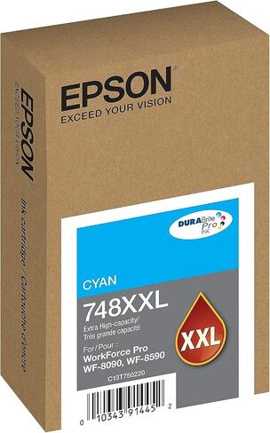 EPSON 748 DURABrite Pro Ink High Capacity Black Cartridge (T748XXL120) Works with WorkForce WF-6590, WF-8590, WF-6090, WF-8090 in Saudi Arabia