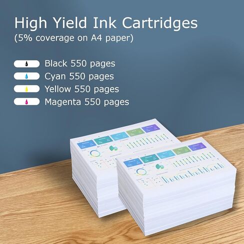 LC203XL LC201 متوافق مع خراطيش حبر Brother LC203 عالية الإنتاجية تعمل مع طابعة Brother MFC-J480DW MFC-J880DW MFC-J4420DW MFC-J680DW (أسود سماوي أرجواني أصفر، حزمة 4XL) in Kuwait