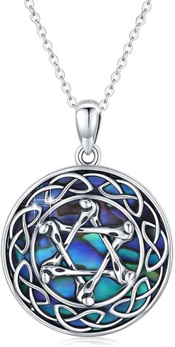 نجمة داود قلادة، 925 الفضة الاسترليني عقدة سلتيك ستة نجمة مدببة قلادة مثالية الدينية محظوظ أذن البحر سداسية نجمة القلائد مجوهرات هدية للنساء الفتيات الفتيان الرجال in Kuwait