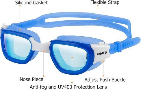 OMID Swim Goggles, Anti-Fog Swimming Goggles for Adult Men Women Anti-UV No Leaking Goggles for Swimming in Kuwait