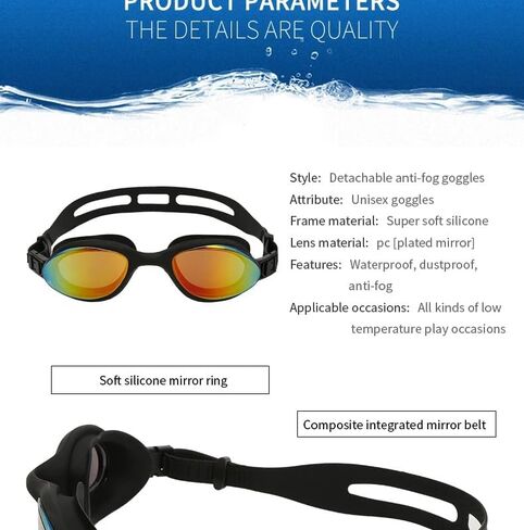 Comfortable Swim Waterproof Swimming Goggles Anti Fog Anti UV No Leakage Clear Vision for Men Women Adults Teenagers in Saudi Arabia