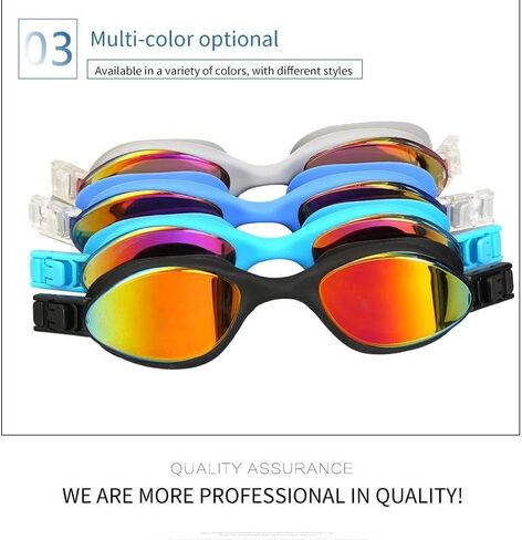 Comfortable Swim Waterproof Swimming Goggles Anti Fog Anti UV No Leakage Clear Vision for Men Women Adults Teenagers in Saudi Arabia