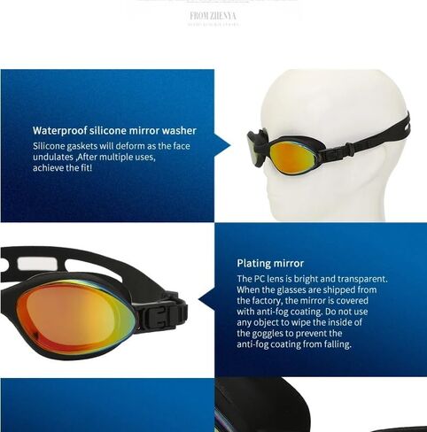 Comfortable Swim Waterproof Swimming Goggles Anti Fog Anti UV No Leakage Clear Vision for Men Women Adults Teenagers in Saudi Arabia