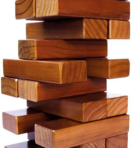 لعبة يارد جيمز العملاقة للأخشاب مقاس 76.2 سم، لعبة حفلات داخلية وخارجية مع حقيبة حمل للأطفال والكبار، طبيعية in Kuwait