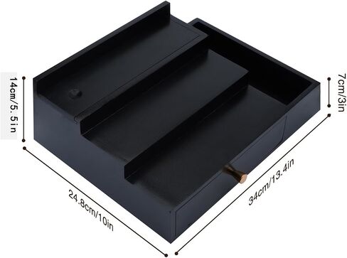 Men's Perfume Storage Rack - Elegant Wooden Design, Multiple Compartments for Various Sized Bottles, Ideal for Home Bedroom or Bathroom Organization, Sturdy, Durable & Easy to Install in Saudi Arabia