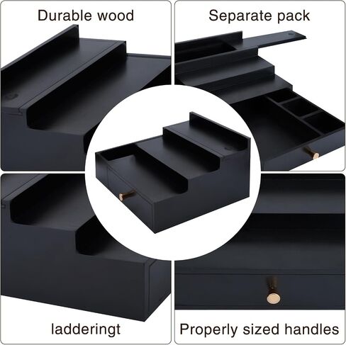 Men's Perfume Storage Rack - Elegant Wooden Design, Multiple Compartments for Various Sized Bottles, Ideal for Home Bedroom or Bathroom Organization, Sturdy, Durable & Easy to Install in Saudi Arabia
