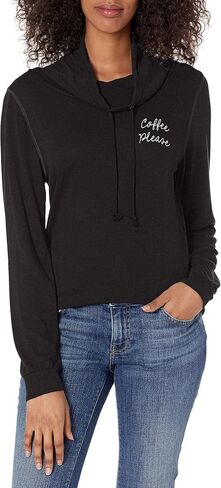 Fifth Sun Women's Sassy Text Long Sleeve Cowl Neck Tees in Saudi Arabia