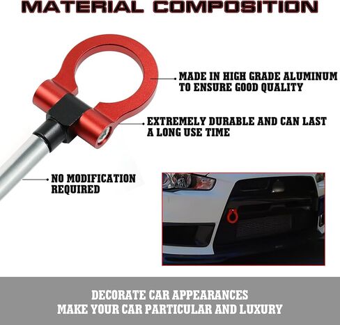 JDM Screw-ON Red Sport Racing Aluminum Front Rear Bumper Tow Hook for Nissan 370Z GTR Juke Infiniti G37 QX70 FX35 in Saudi Arabia