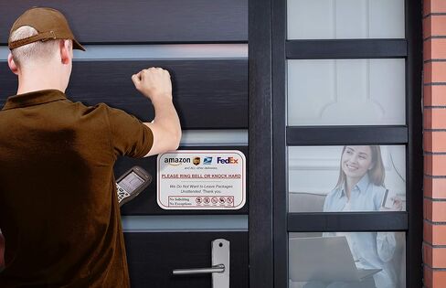 Ring Bell or Knock Hard - Do Not Leave Packages Unattended Delivery Instructions for Amazon UPS FEDEX USPS and Food Deliveries, 6 x 9 Rust & Waterproof PVC - Sign with Mounting Adhesive by SPRYZZLE in Saudi Arabia
