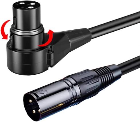 كابل ميكروفون Molan Basics XLR لمكبر الصوت أو نظام PA، جميع الموصلات النحاسية، سترة PVC 6 مم، سلك محمي ممتاز من XLR إلى XLR أسود (1، الطراز A، 3 أقدام) in Kuwait