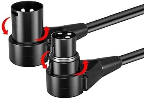 كابل ميكروفون Molan Basics XLR لمكبر الصوت أو نظام PA، جميع الموصلات النحاسية، سترة PVC 6 مم، سلك محمي ممتاز من XLR إلى XLR أسود (1، الطراز A، 3 أقدام) in Saudi Arabia