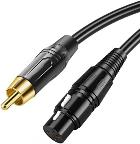 كابل ميكروفون Molan Basics XLR لمكبر الصوت أو نظام PA، جميع الموصلات النحاسية، سترة PVC 6 مم، سلك محمي ممتاز من XLR إلى XLR أسود (1، الطراز A، 3 أقدام) in Saudi Arabia