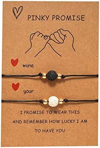 Pinky Promise Bracelets Back to School Bracelet First Day of Kindergarten Bracelets Mommy and Me Matching Bracelet Set Mother Daughter Mom Son Bracelets Gifts Couples Friendship BFF Best Friends Bracelet in Saudi Arabia