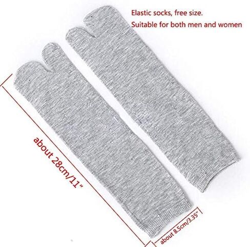 3 أزواج الرجال النساء للجنسين صندل غير رسمي سبليت تو تو تابي الوجه يتخبط الجوارب مرونة حجم الحرة أبيض + رمادي + أسود in Kuwait